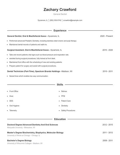 Resume example 1