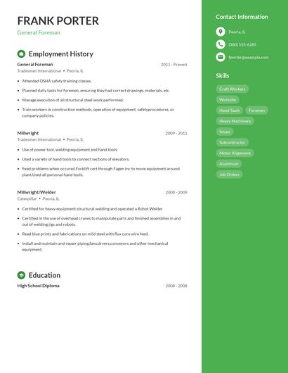 Resume example 4