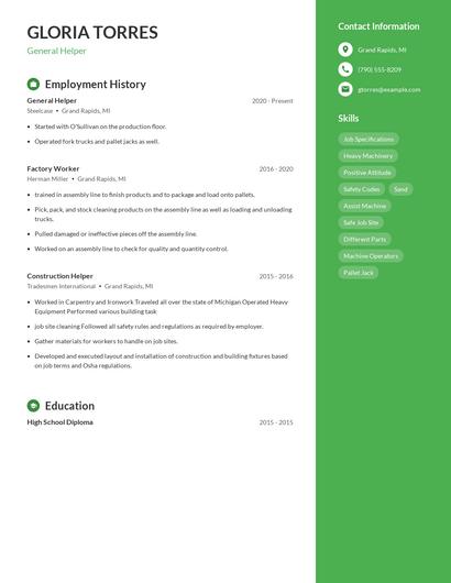 Resume example 5