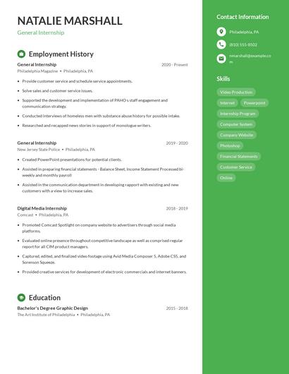 Resume example 5
