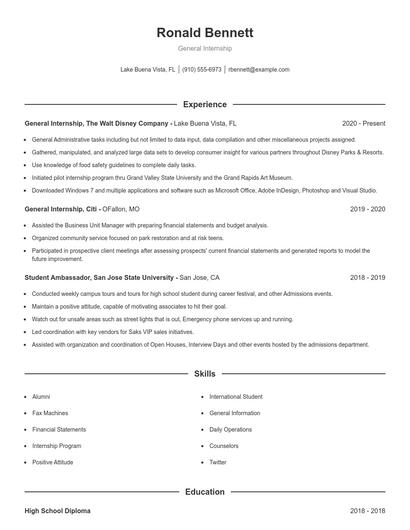 Resume example 1