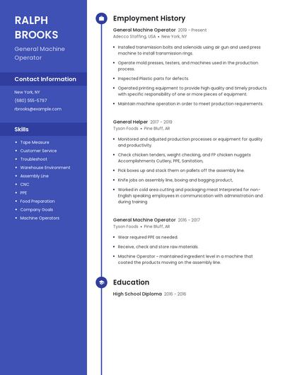 Resume example 5