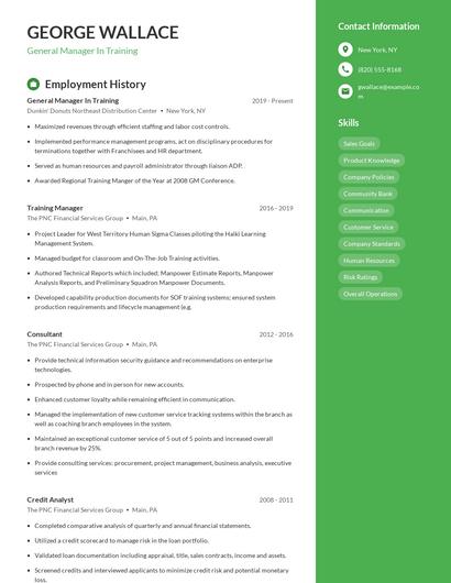 Resume example 5