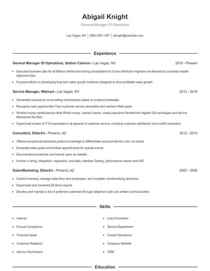 Resume example 1