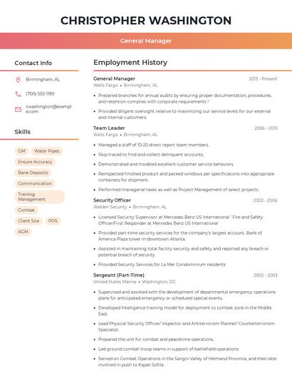 Resume example 3