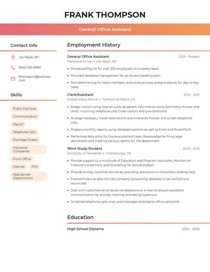 Resume example 3