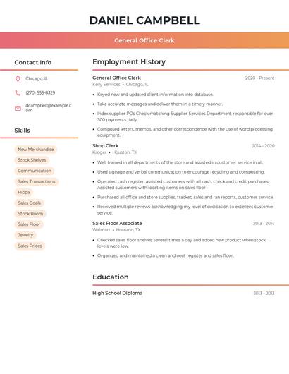 Resume example 3
