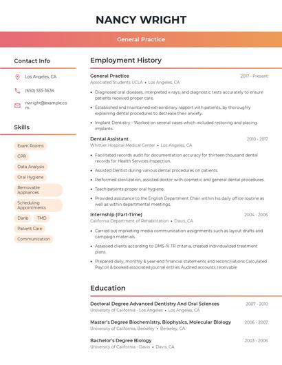 General Practice Resume