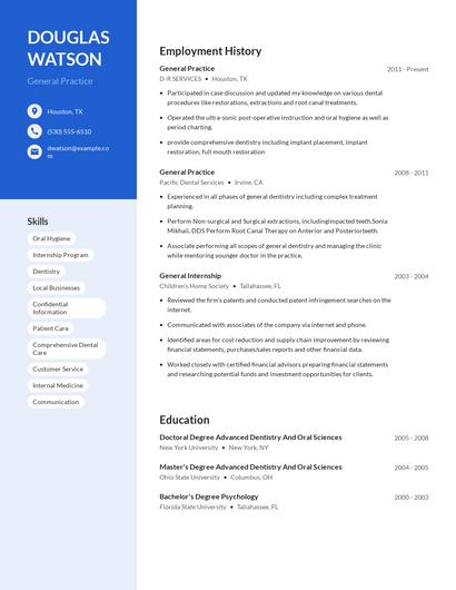 General Practice Resume