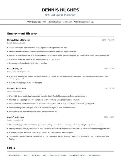 Resume example 2