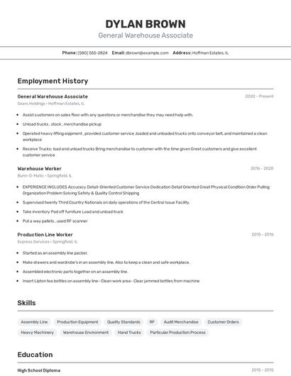 Resume example 2