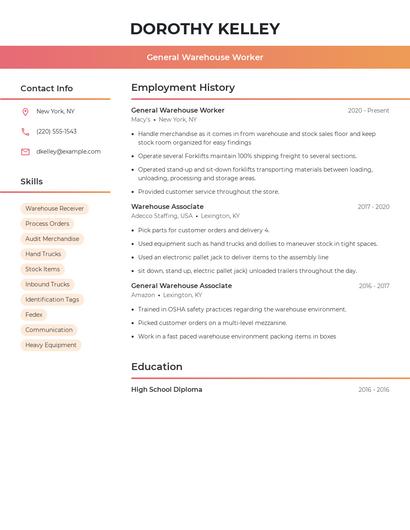 Resume example 3