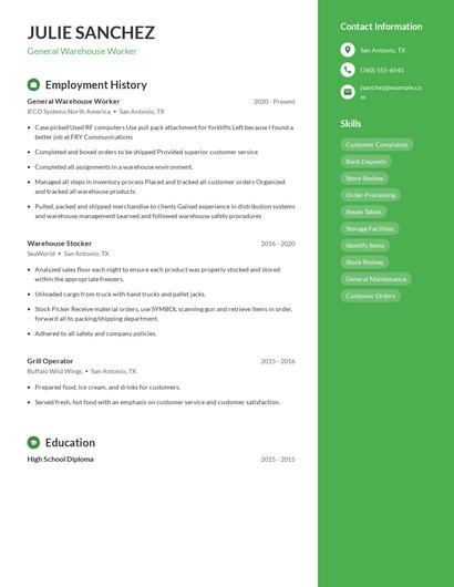 Resume example 5