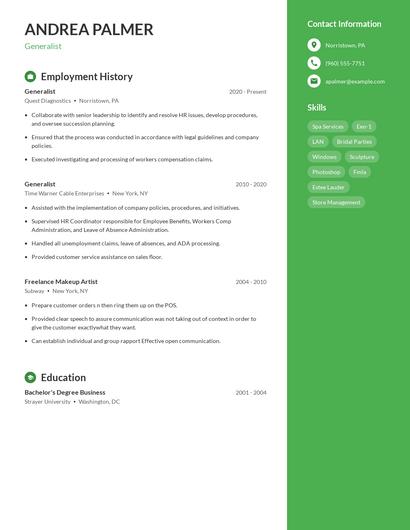 Generalist Resume