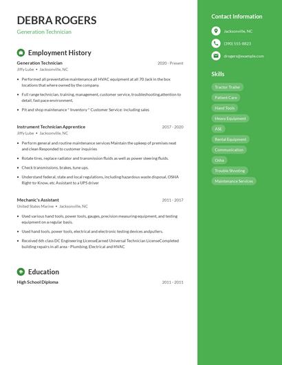 Resume example 4