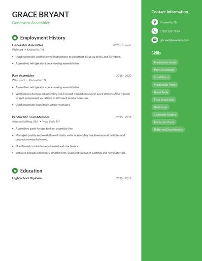 Resume example 5