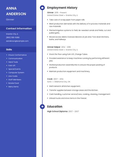 Ginner Resume