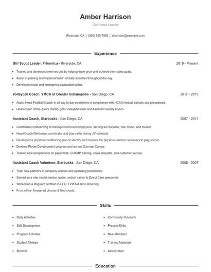 Resume example 1