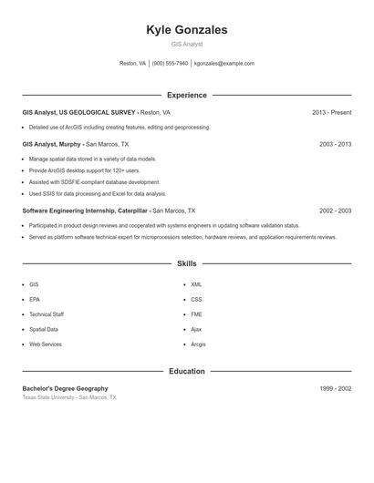 Resume example 1