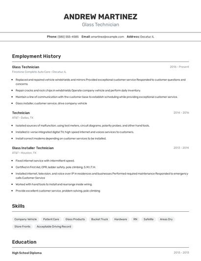 Resume example 2
