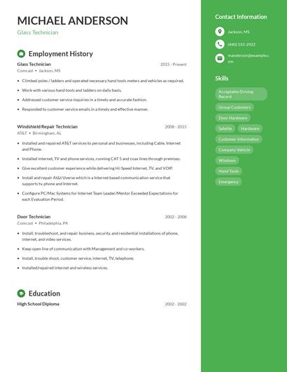 Resume example 5