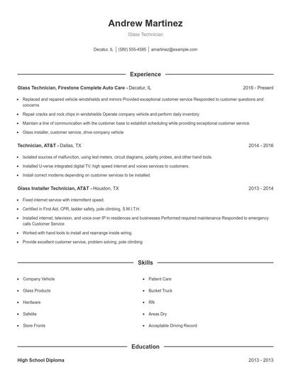 Resume example 1