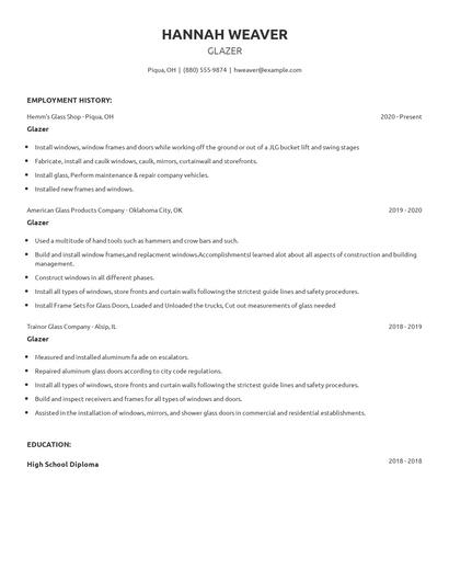 Glazer Resume