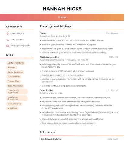 Glazer Resume