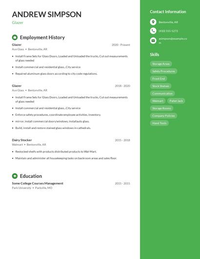 Glazer Resume