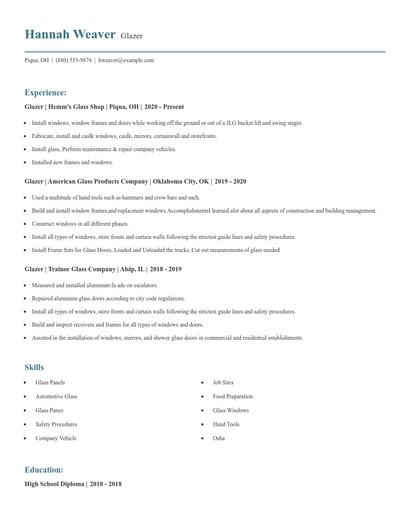 Glazer Resume