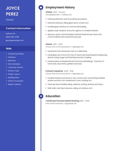 Glazier Resume