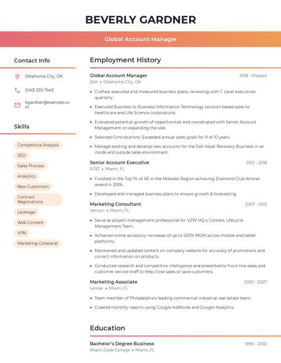 Resume example 3