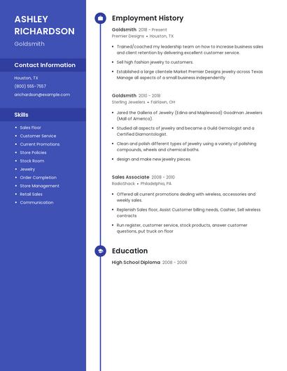 Goldsmith Resume