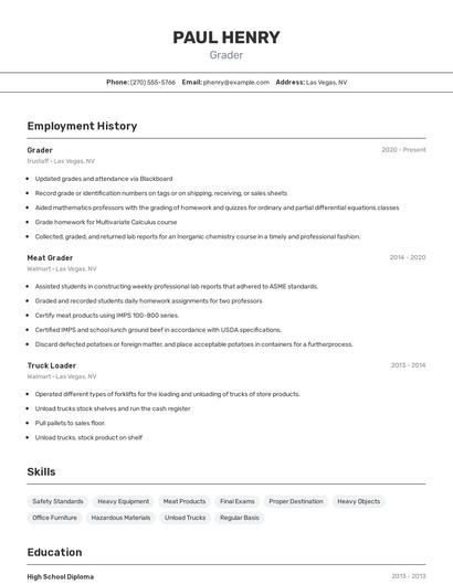 Resume example 2