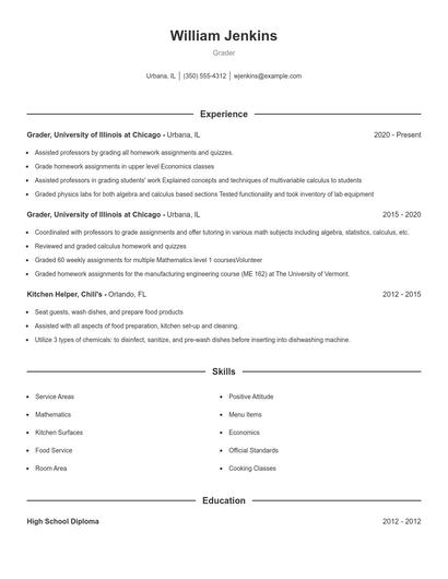 Resume example 1