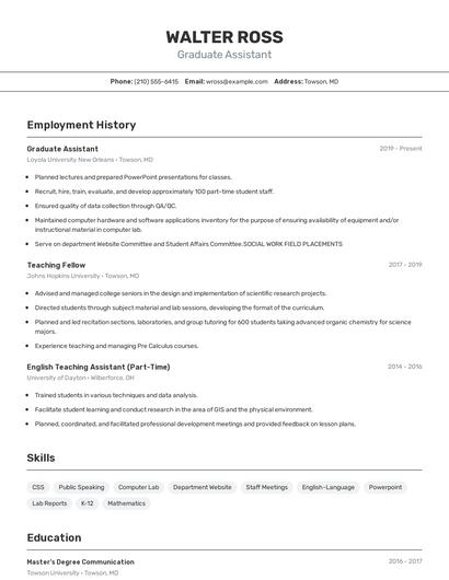 Resume example 2