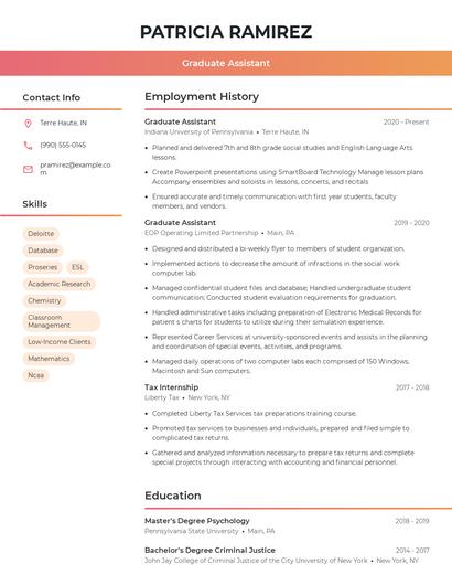 Resume example 3