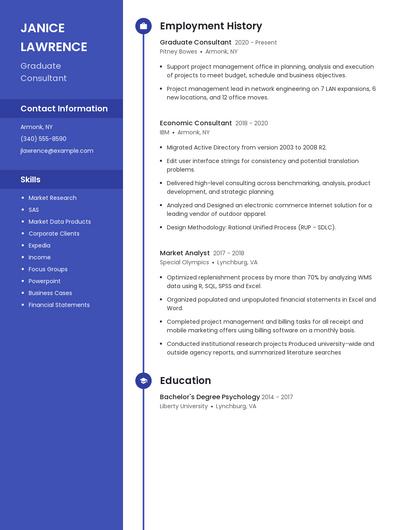 Graduate Consultant Resume