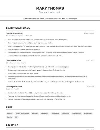 Resume example 2