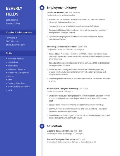 Resume example 5