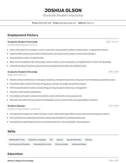 Resume example 2