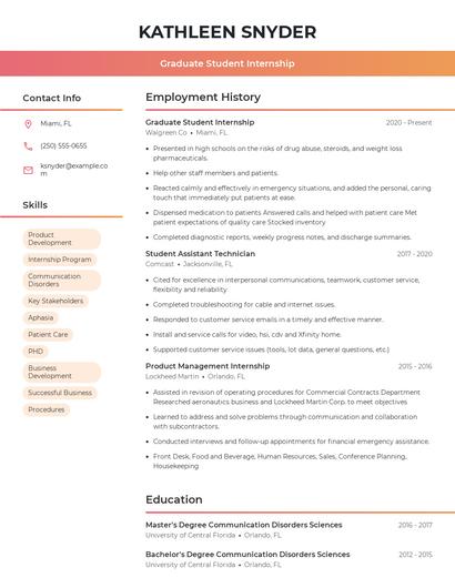 Resume example 3