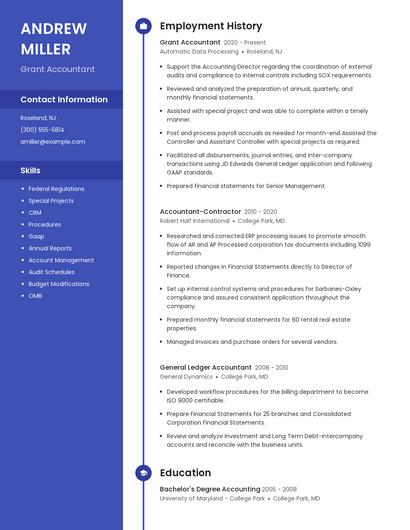 Grant Accountant Resume