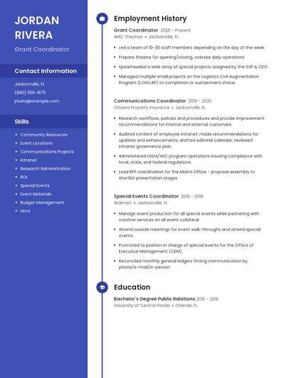 Resume example 4