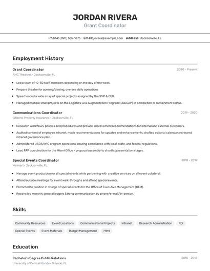 Resume example 2