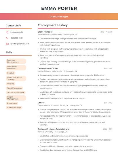 Resume example 3