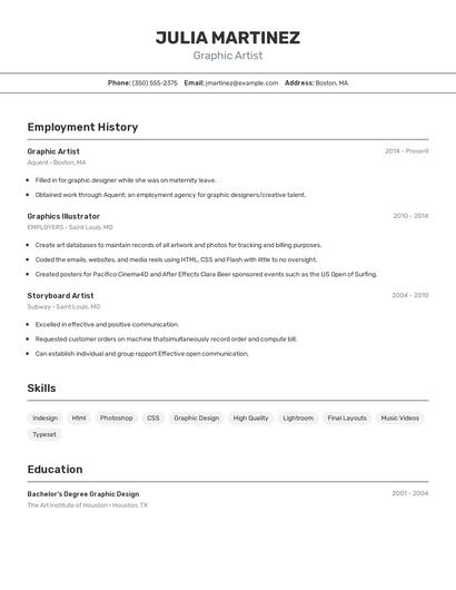 Resume example 2