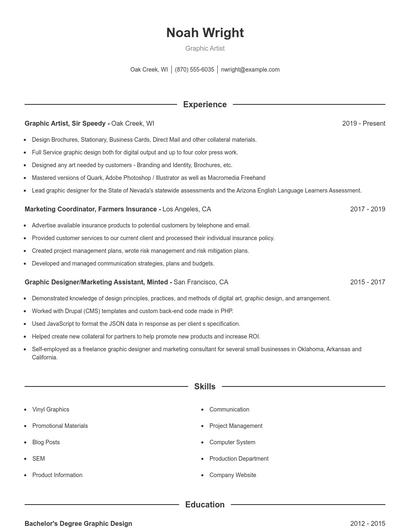 Resume example 1