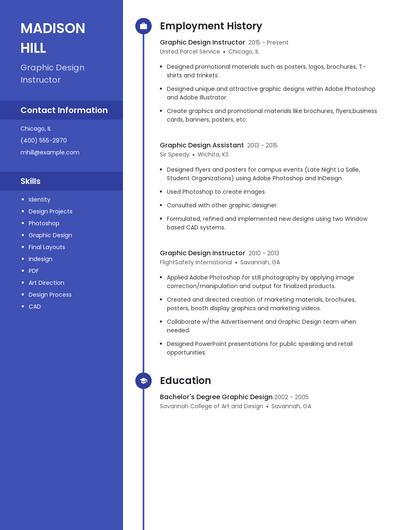 Graphic Design Instructor Resume
