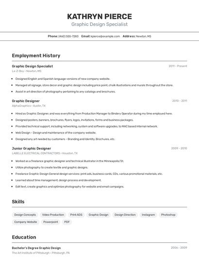Resume example 2